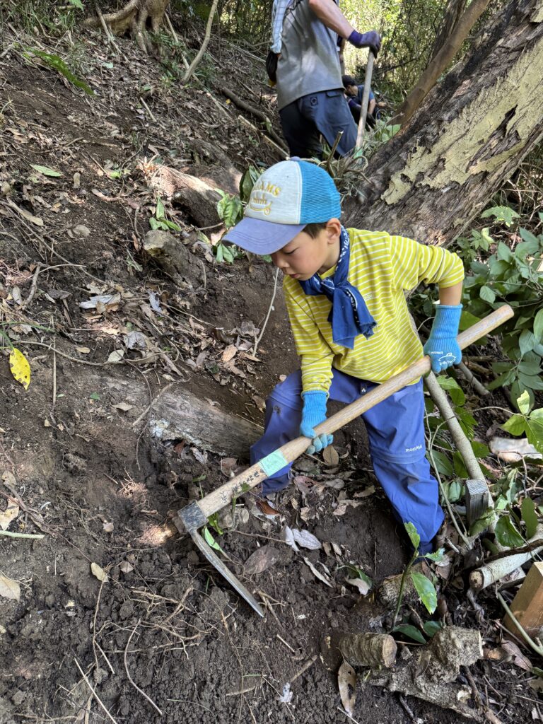 子どもたちの林業体験＠唐木作の森