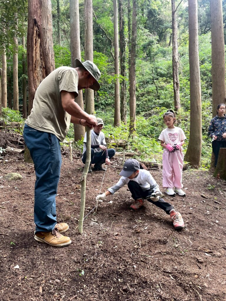 ランドアートワークショップの模様