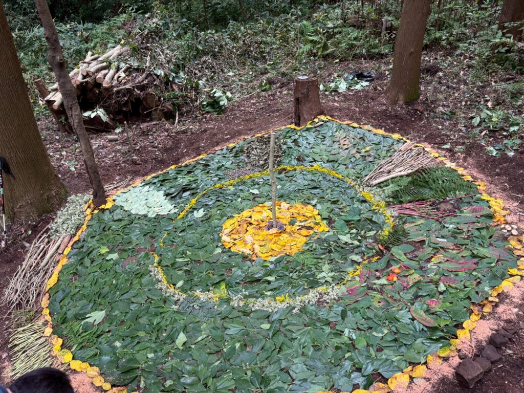 ランドアートワークショップの模様