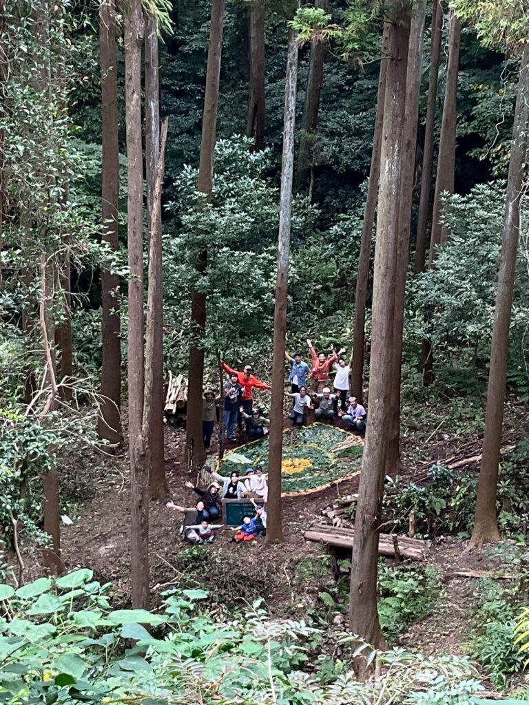 ランドアートワークショップの模様