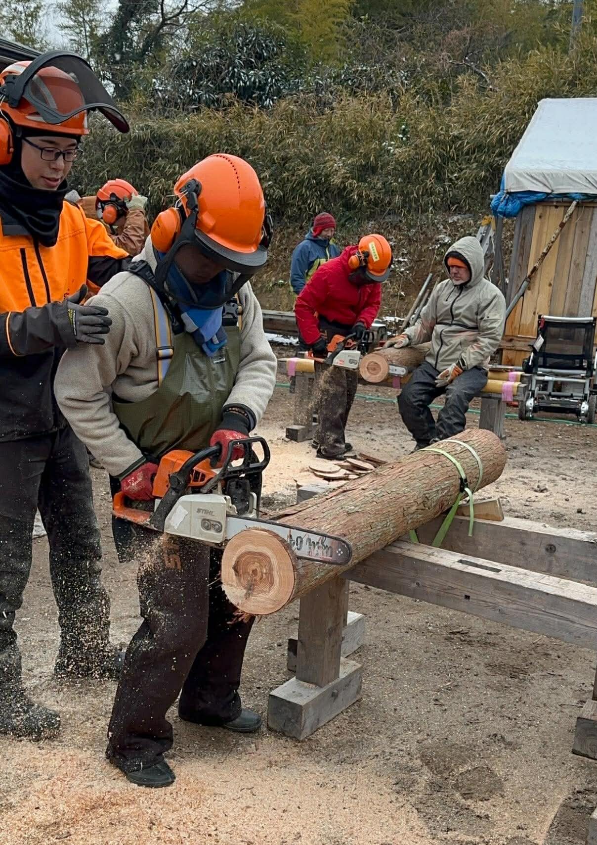 チェーンソー講習の様子